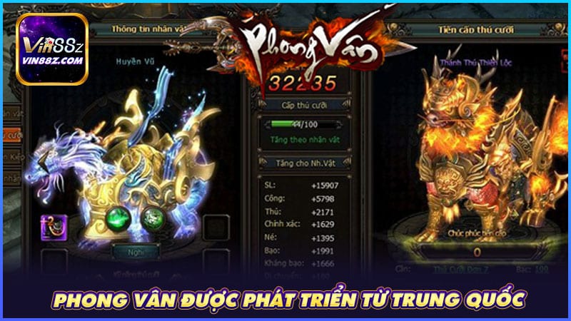 Phong Vân được phát triển từ Trung Quốc